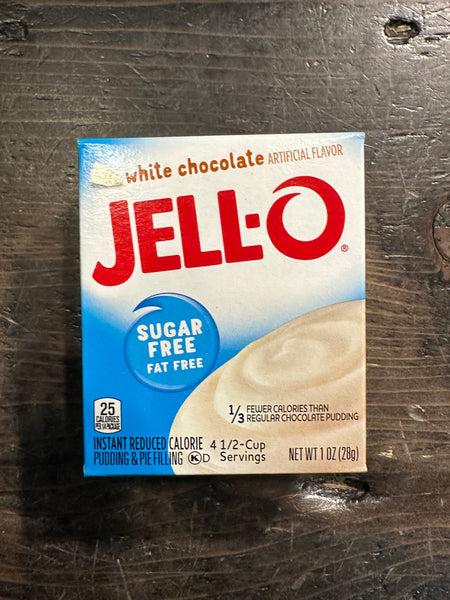 JELL-O WHITE CHOCOLATE PUDDING MIX (SUGAR FREE)